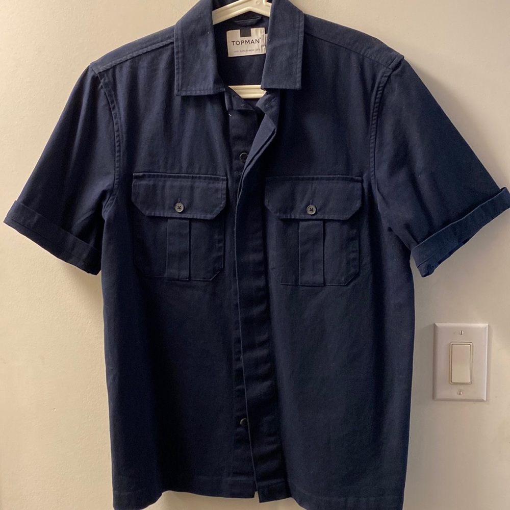 Navy Blue Thick shirt sleeve shirt